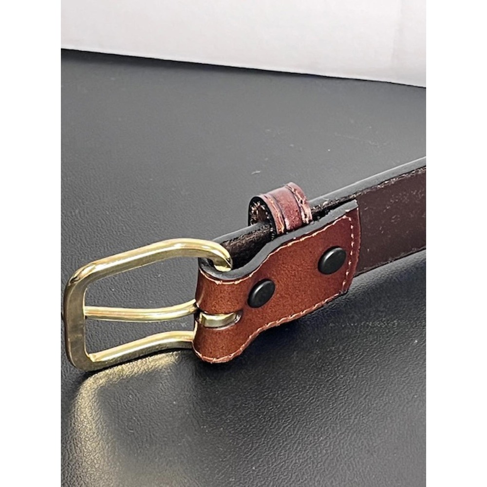 Mens Brown Genuine Leather Basketweave Tooled Western Belt Size 50 035008-210 - Picture 6 of 9